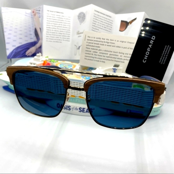 👑Chopard 🏆Sunglasses 3P SCHC 90 Wood/Rubber Polarized Lenses - Picture 4 of 16